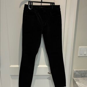 Ann Taylor The Skinny Black Velour Trousers 👵MT